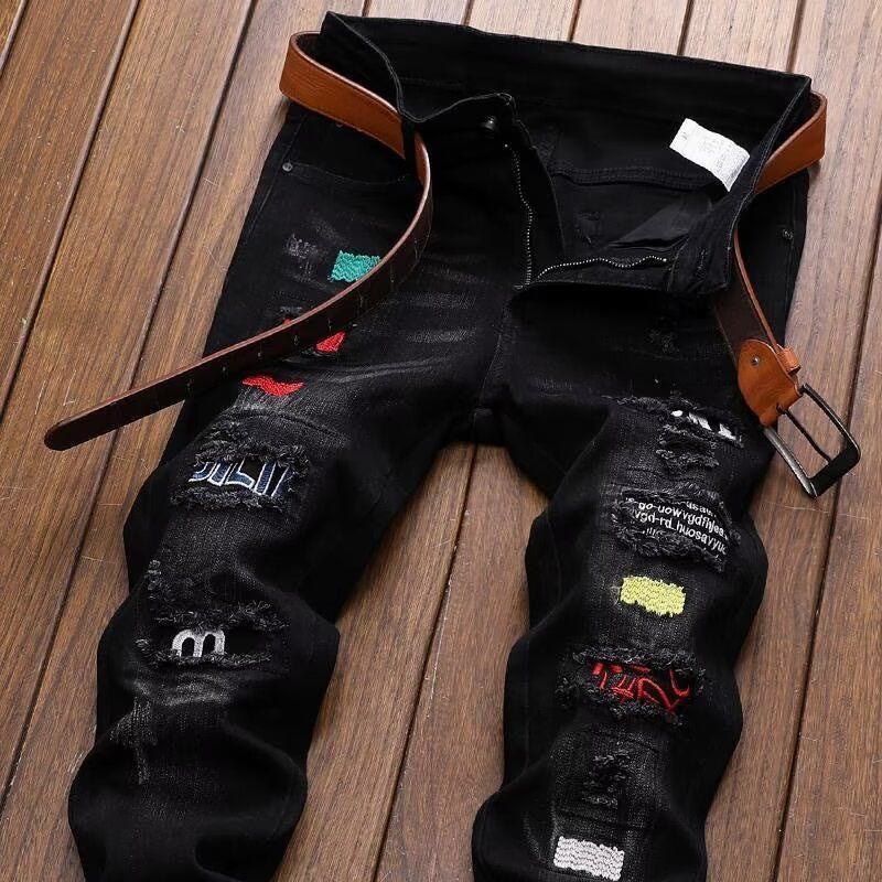 Streetwear Brand Denim - Koreaanse mode streetwear merk gescheurde jeans