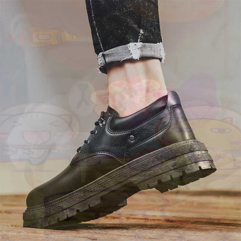 Streetwear Brand Uk - Donker natuurlijk leer Mode-sneakers Tennis Herensneakers