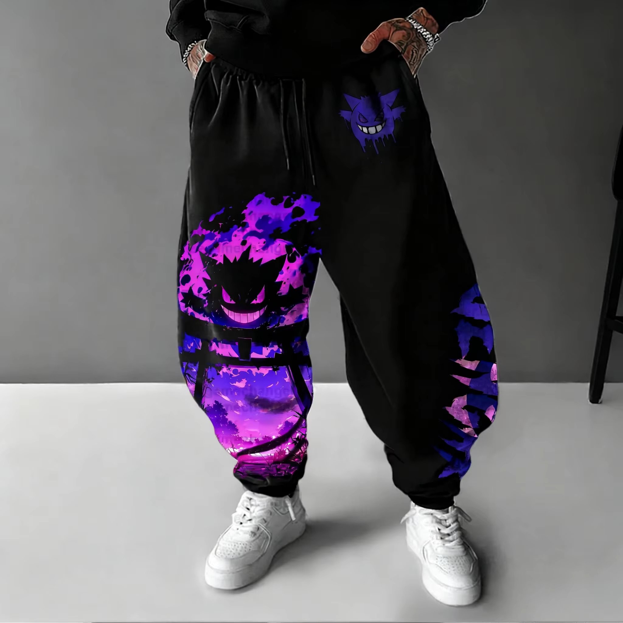 Streetwear Brand Beanie - Y2K 2026 Pokemon Gengar Katoen Sweetpants
