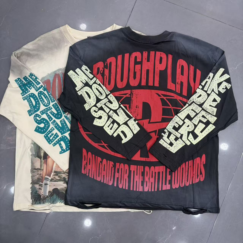 Quality Streetwear Brand - Hoogwaardig nieuw ruw geprint langarmig heren/dames