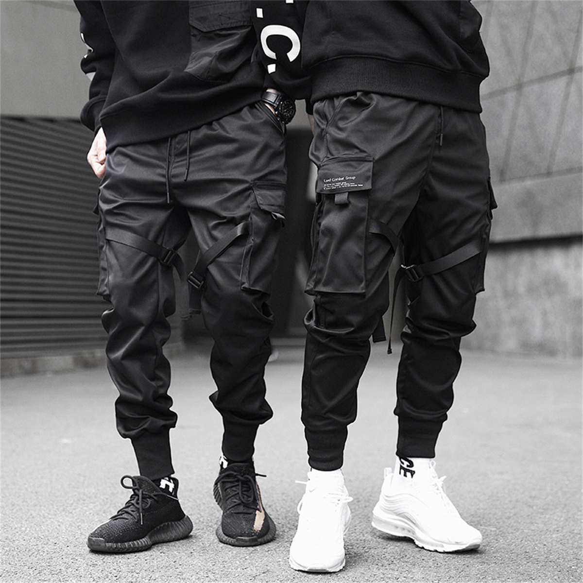 Zwarte Hiphop Cargo Broek Zome - Streetwear Brand China recensie en prijs