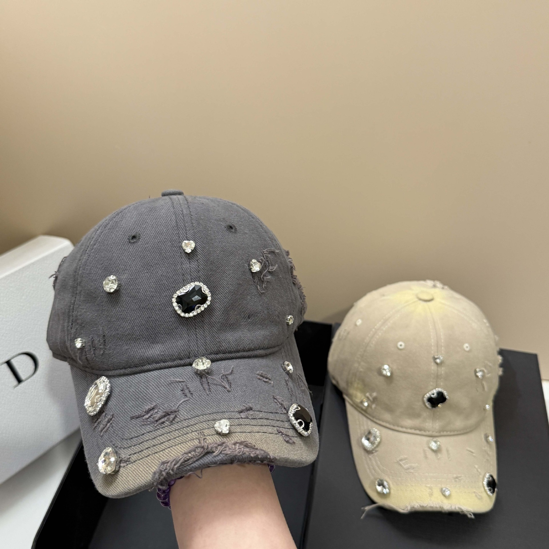 Luxe strass gat katoen gewasse - Streetwear Brand Beanie recensie en prijs